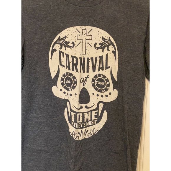 Carnival Of Tone Kelly's Music Black S/S T-Shirt Men's Size M Skull Graphic Tee - Picture 3 of 8